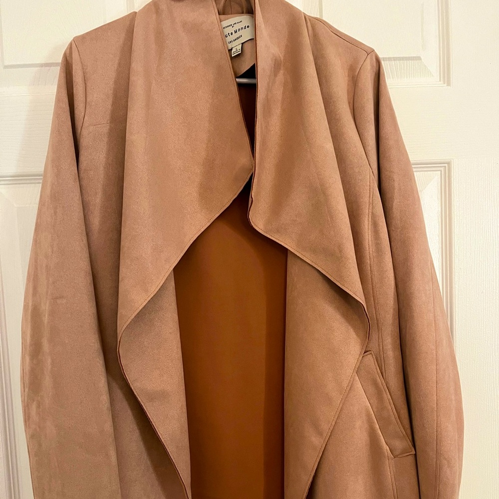 Nude pink velvet dressy jacket